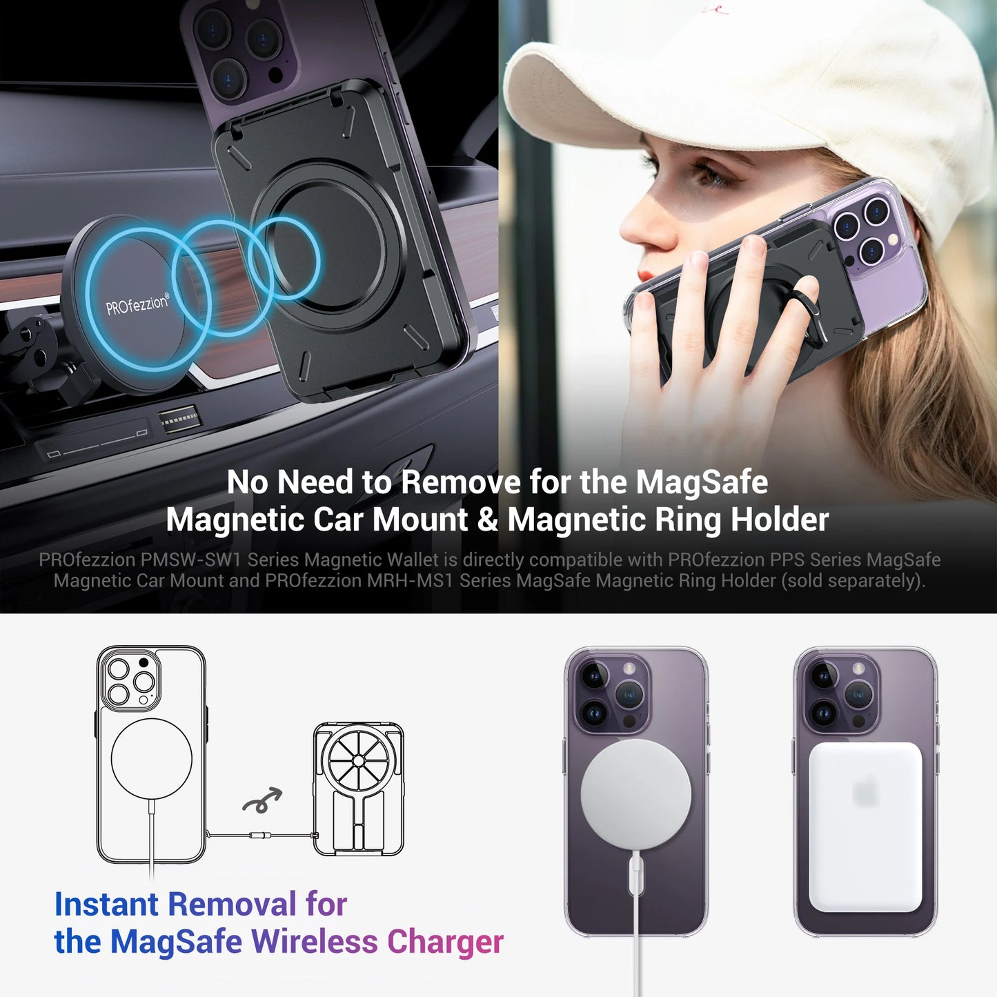 Magnetic Guard Wallet: RFID Blocking Card Holder for iPhone